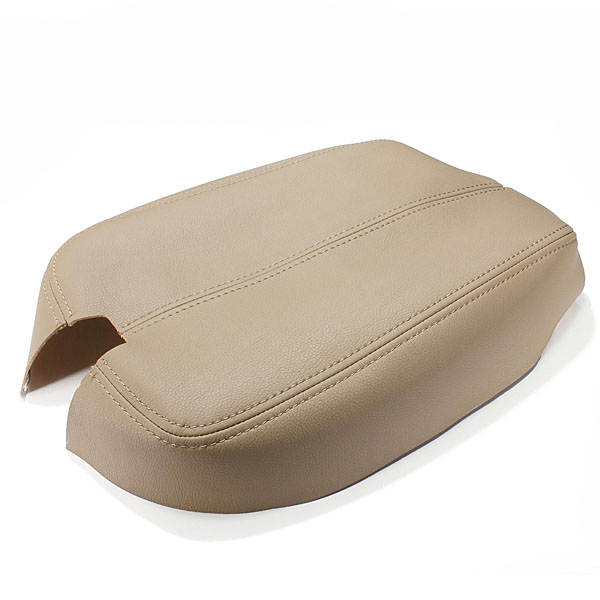 Black-Beige-Console-Real-Leather-Car-Arm-Rest-Cover-for-Honda-Accord-89635