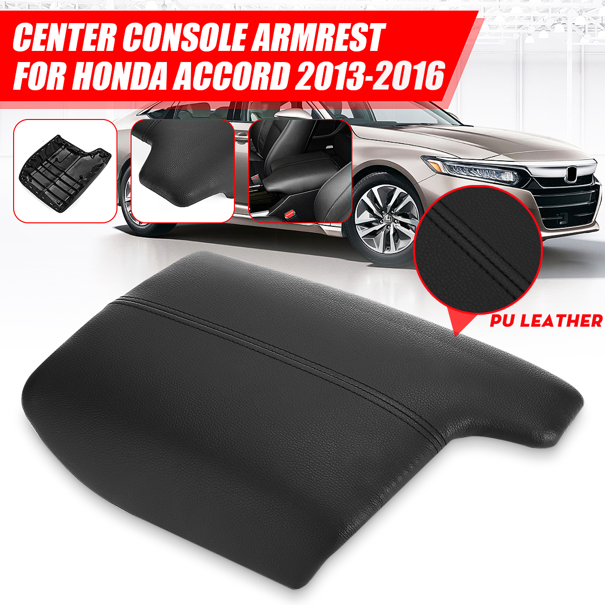 Car-Center-Console-Armrest-Synthetic-Cover-PU-Leather-For-Honda-Accord-2013-2016-1754880
