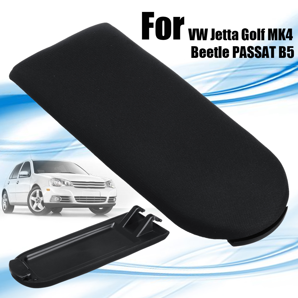 Cloth-Car-Center-Console-Armrest-Cover-Lid-For-VW-Jetta-Golf-MK4-Beetle-PASSAT-B5-Polo-1572868