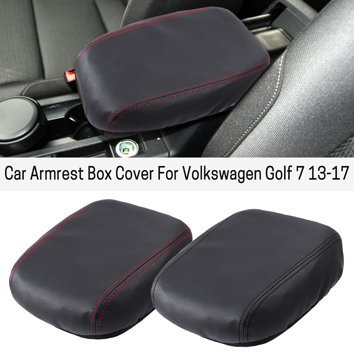 PU-Leather-Car-Center-Armrest-Console-Lid-Box-Cover-For-Volkswagen-Golf-7-13-17-1545445
