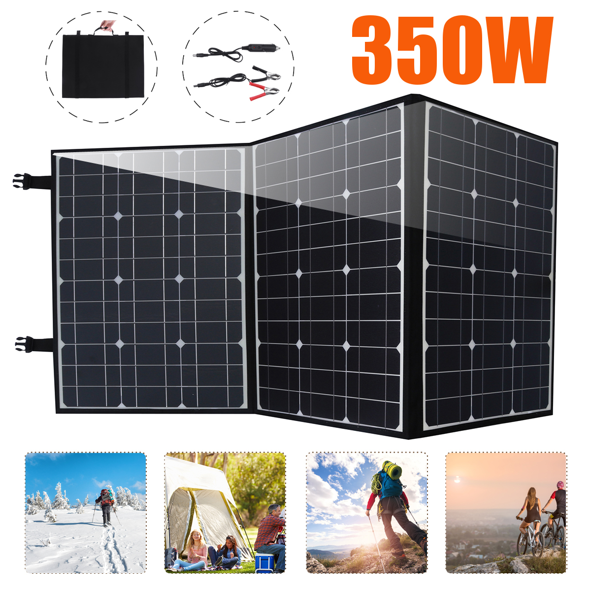 150W-Solar-Panel-Charger-Solar-Battery-Charger-Folding-Bag-Monocrystalline-Solar-Waterproof-For-Camp-1773959