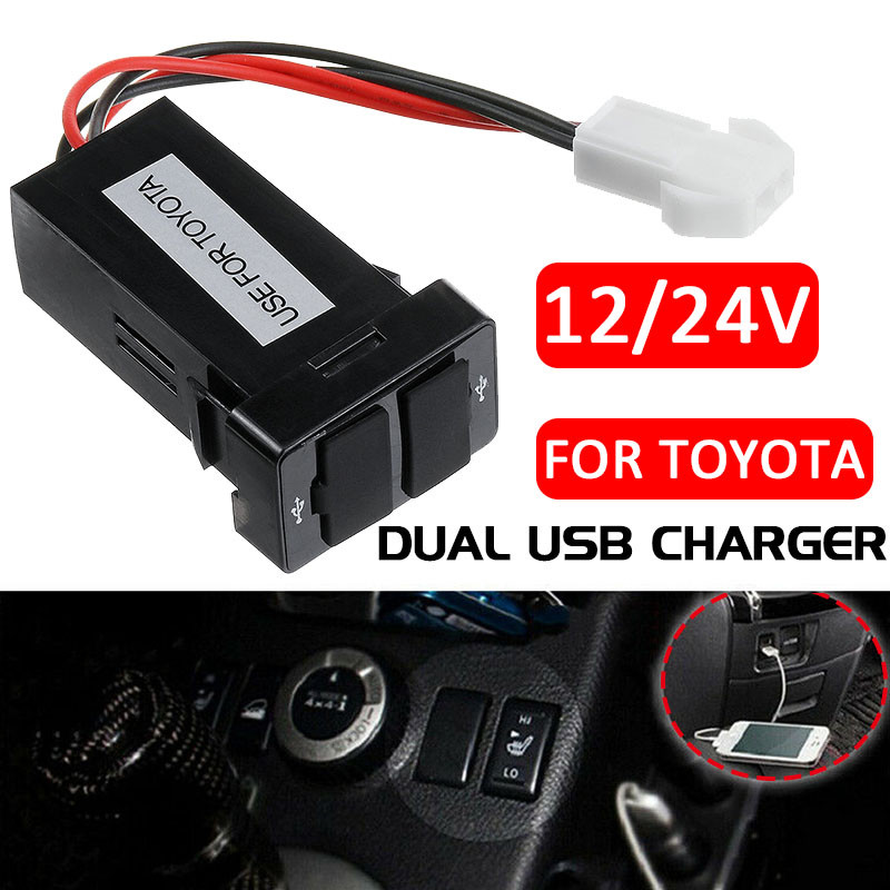 12V-24V-Twin-Dual-Double-Port-Charger-Adapter-In-Car-Socket-Lighter-For-Toyota-1619339