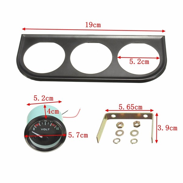 2-Inch-52mm-Oil-Pressure-Volt-Water-Temp-3-Electronic-Gauge-Kits-8-16V-LED-Auto-Car-1004880