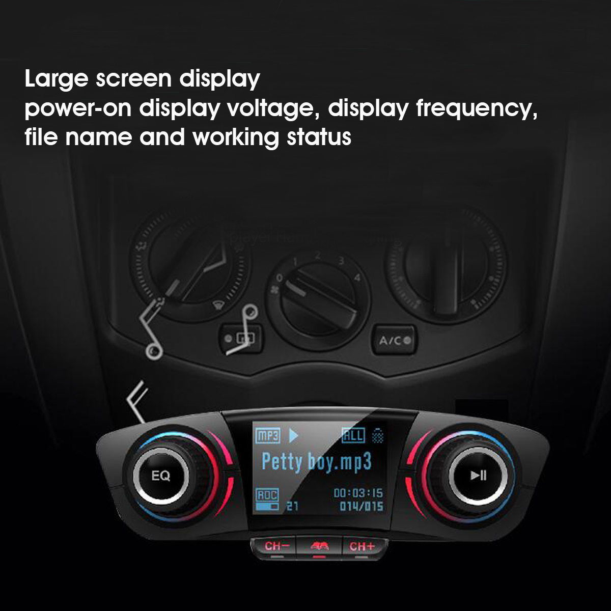 ACCNIC-LED-Hands-Free-Wireless-Bluetooth40-FM-Transmitter-Aux-Modulator-Car-Auto-Audio-MP3-Player-Du-1569902