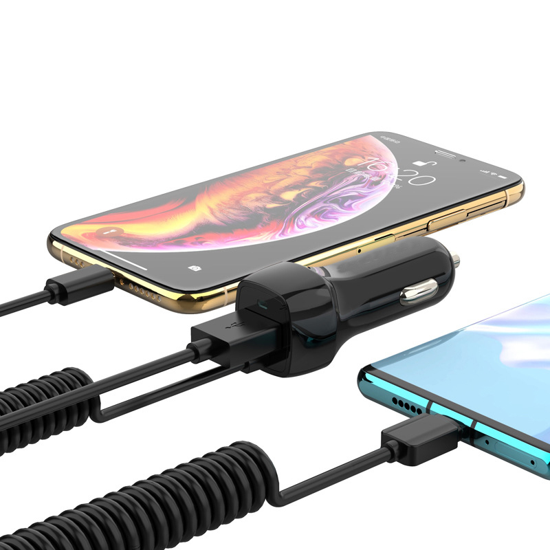Android-Micro-Interface-24A-USB-Fast-Charge-Car-Charger-with-15-Meters-Spring-Line-1552989