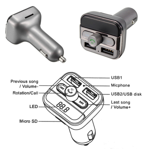 Car-Hands-Free-FM-Transimittervs-Modulator-MP3-Player-LED-TF-Dual-Usb-with-bluetooth-Function-1048226