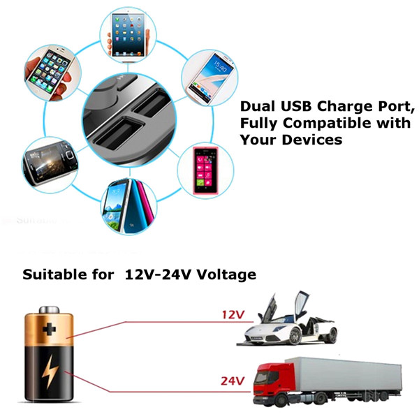 Car-Hands-Free-FM-Transimittervs-Modulator-MP3-Player-LED-TF-Dual-Usb-with-bluetooth-Function-1048226