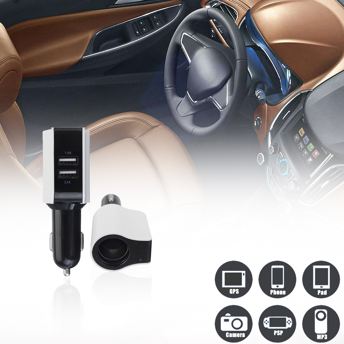 Dual-USB-Car-Charger-Adapter-LED-Display-Fast-Charging-for-Phone-Pad-GPS-31A-1225797