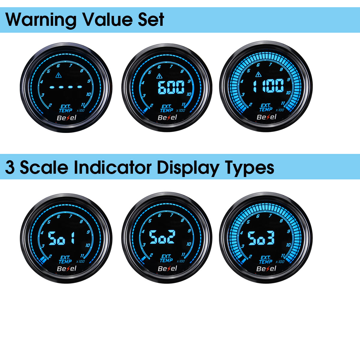 EVO-2quot-52mm-Exhaust-Gas-Temp-Temperature-Gauge-Meter-Digital-LED-Display-wSensor-1612115