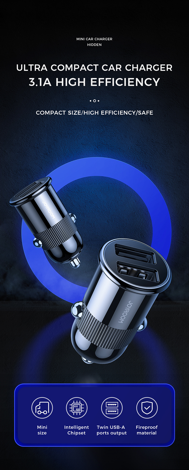 Joyroom-31A-Fast-Charging-2-Devices-Simultaneously-Smart-Mini-Car-Charger-1794974