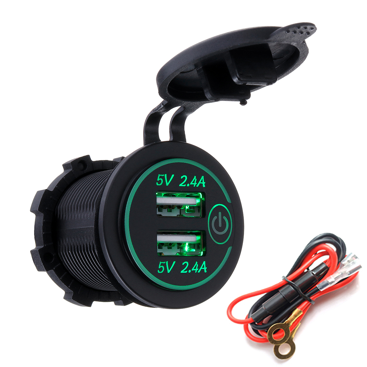 P18-S-Touch-Switch-with-Power-Cord-24A24A-Dual-USB-Car-Motorized-BoatModified-Charger-Phone-12-24V-1534305