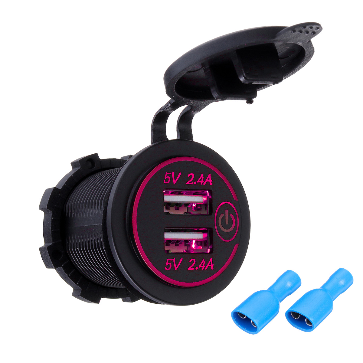 P18-S-Touch-Switch-with-Terminal-24A24A-Dual-USB-Car-Motorized-Modified-Charger-Mobile-Phone-12-24V-1534307