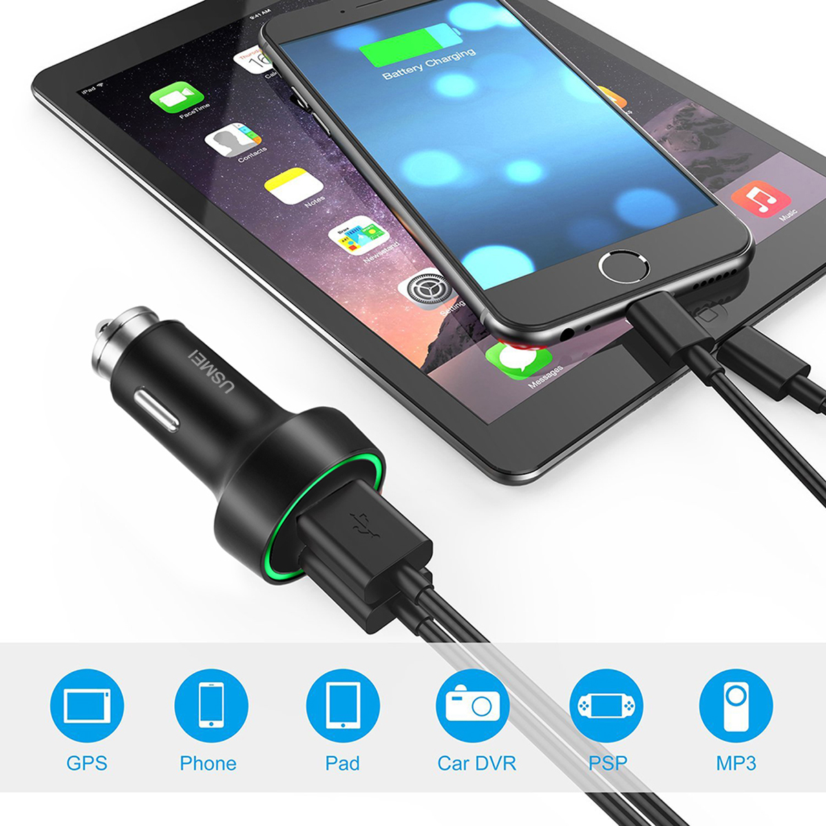 USMEI-C7-Zinc-Alloy-36A-Dual-USB-Car-Charger-Breathing-Light-With-Voltage-Current-LED-Display-1195465