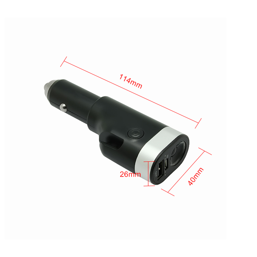 Yuroad-BM2127-12V-USB-Car-Charger-Multifunctional-Safety-Hammer-2200mAh-Portable-Power-Bank-Vehicle--1774708