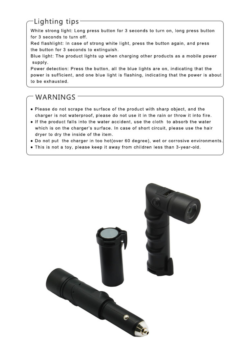 Yuroad-BM2197-6In1-Car-Charger-USB-1400mAh-Multi-funtional-Rechargeable-with-Light-Safety-Hammer-1694147