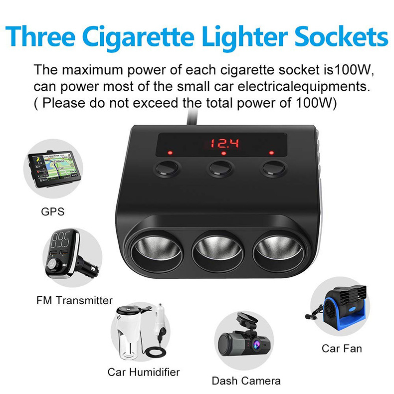 TR12-100W-Car-Charger-Adapter-With-OnOff-Switch-3-Lighter-Sockets-1612038