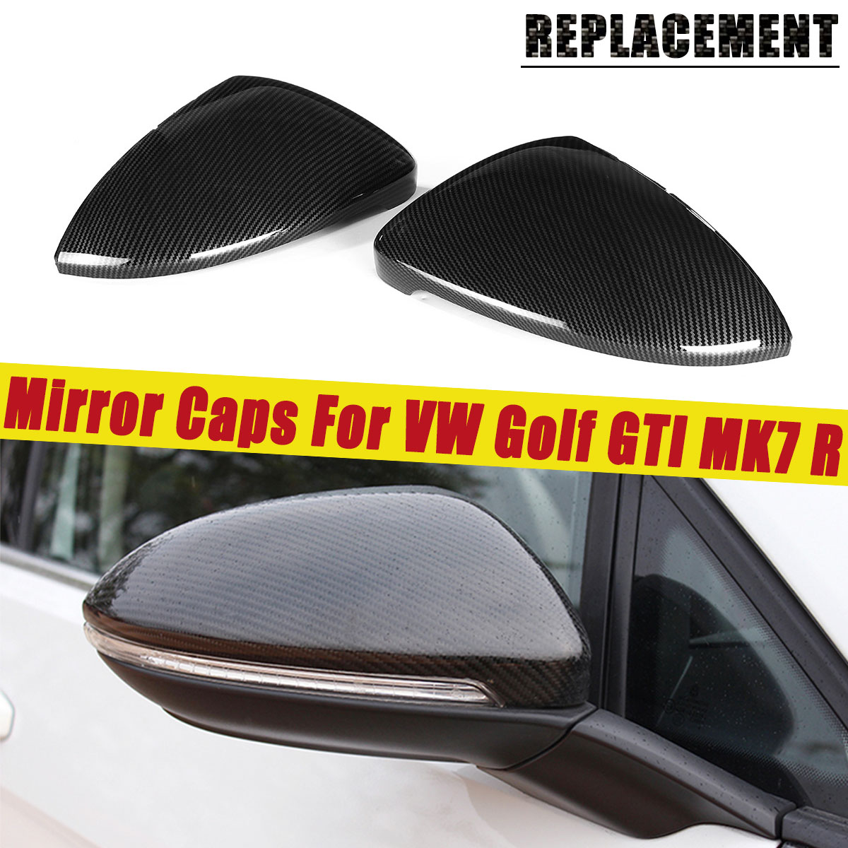ABS-Carbon-Fiber-Color-Replacement-Rear-View-Car-Side-Mirror-Cover-Caps-Fit-For-VW-Golf-MK7-MK75-GTI-1519469