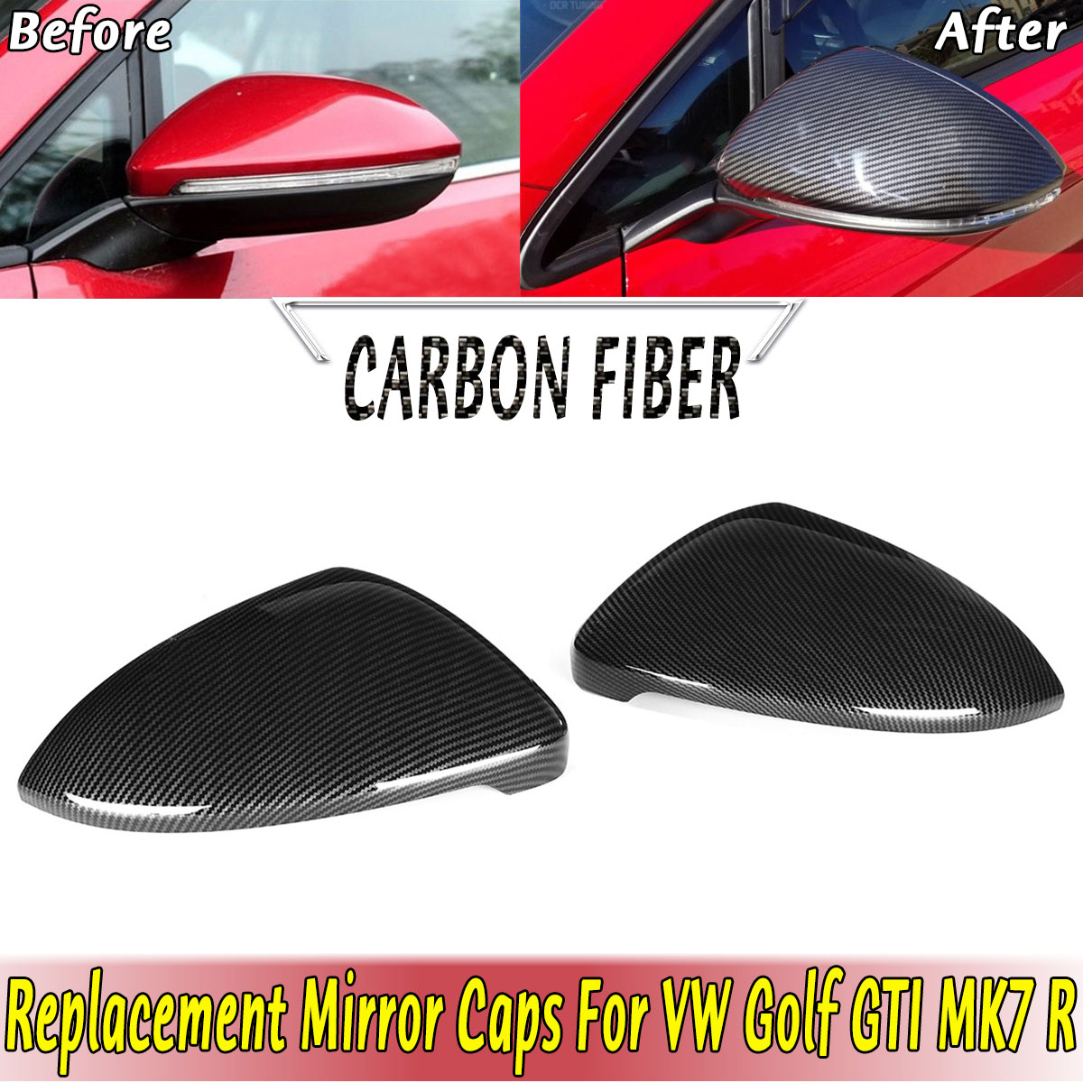 ABS-Carbon-Fiber-Color-Replacement-Rear-View-Car-Side-Mirror-Cover-Caps-Fit-For-VW-Golf-MK7-MK75-GTI-1519469