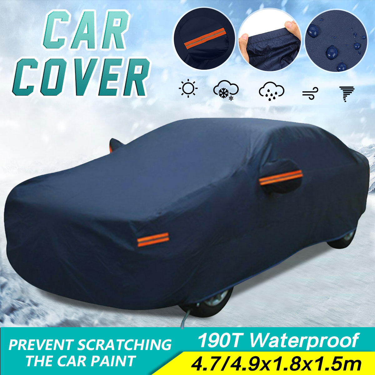 Dark-Blue-Full-Car-Cover-Waterproof-Sun-Rain-Heat-Dust-UV-Resistant-Protection-1818973