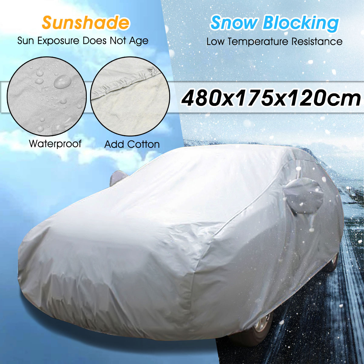 L-480X175X120cm-Canvas-Car-Cover-Waterproof-Anti-scratch-Protector-Universal-1403699
