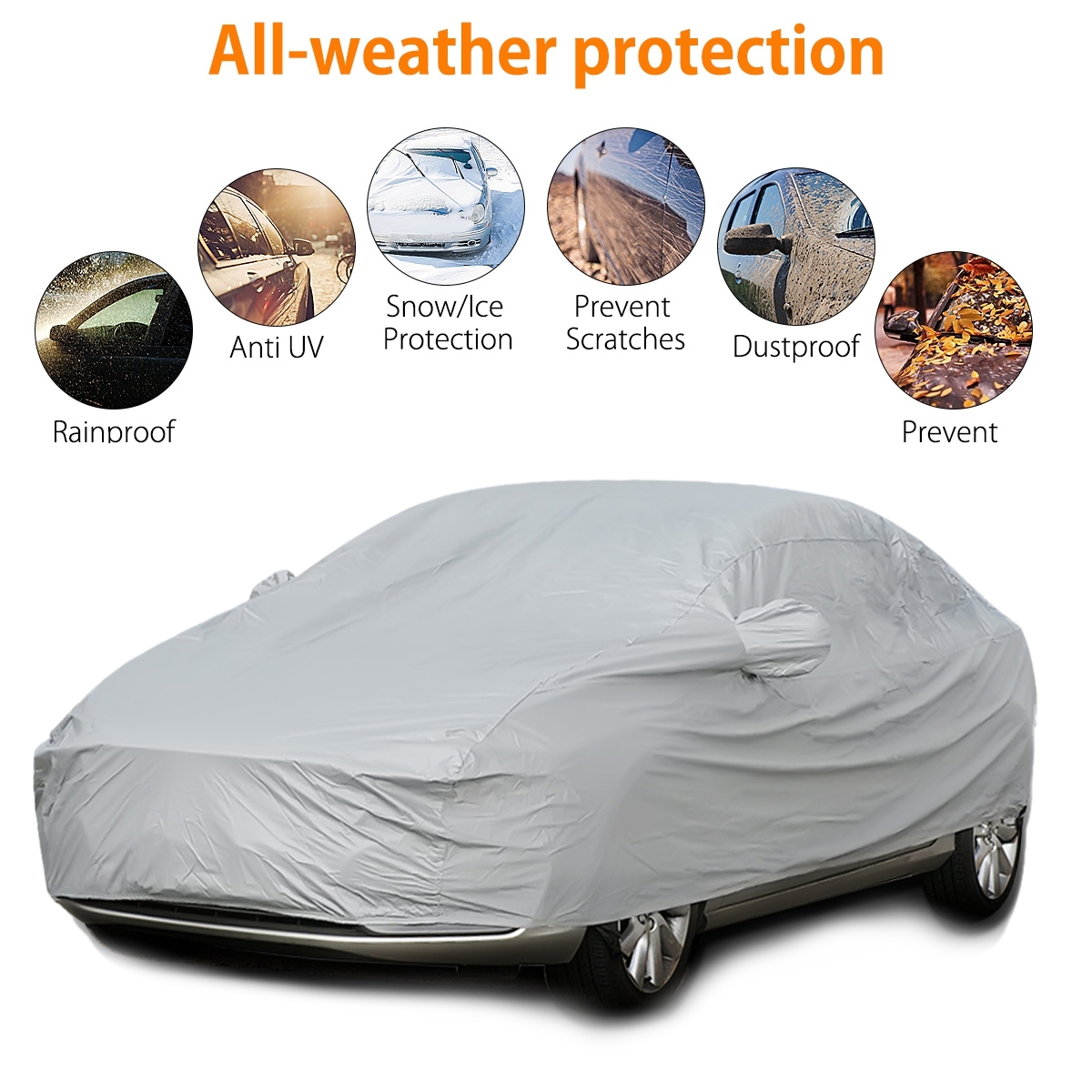 SMLXLXXL-170T-Polypropylene-Car-Cover-Outdoor-Tough-Waterproof-UV-Lining-1796546