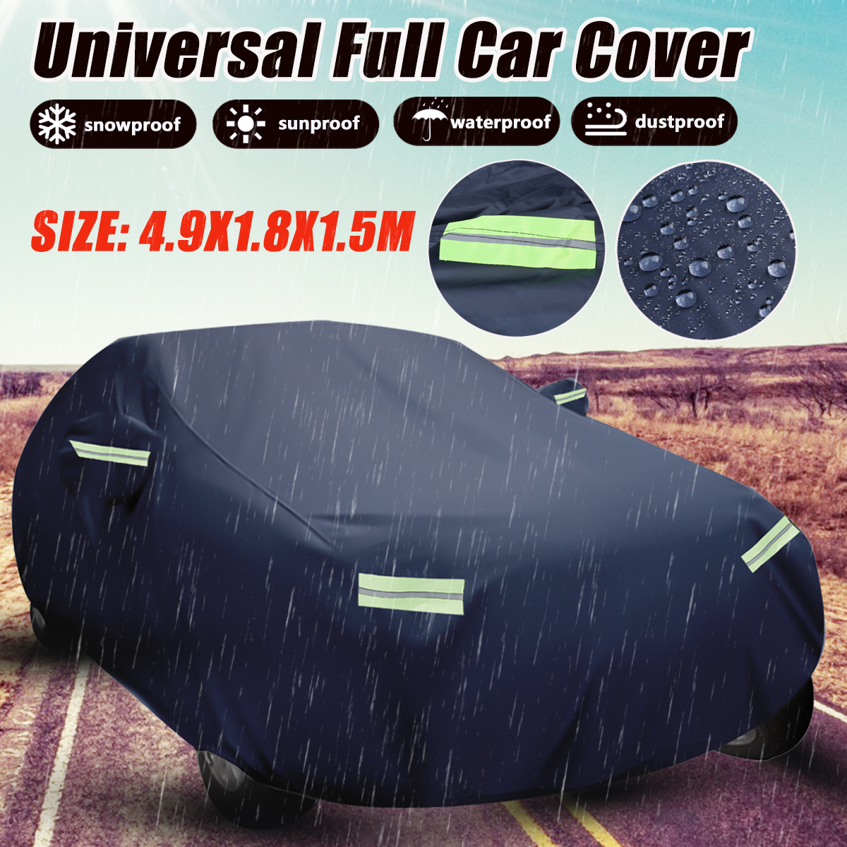 XL-49x18x15M-210T-Universal-Full-Car-Cover-Waterproof-Dustproof-UV-Resistant-For-Sedan-1822990
