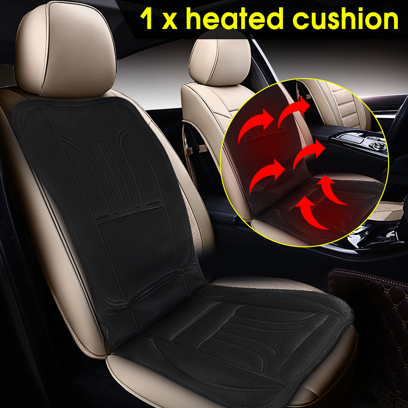 12V-Car-Van-Auto-Heated-Padded-Pad-Hot-Seat-Heated-Cushion-Cover-Warmer-Winter-Black-913088