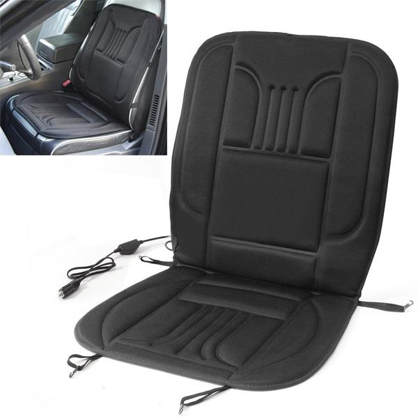 12V-Car-Van-Auto-Heated-Padded-Pad-Hot-Seat-Heated-Cushion-Cover-Warmer-Winter-Black-913088