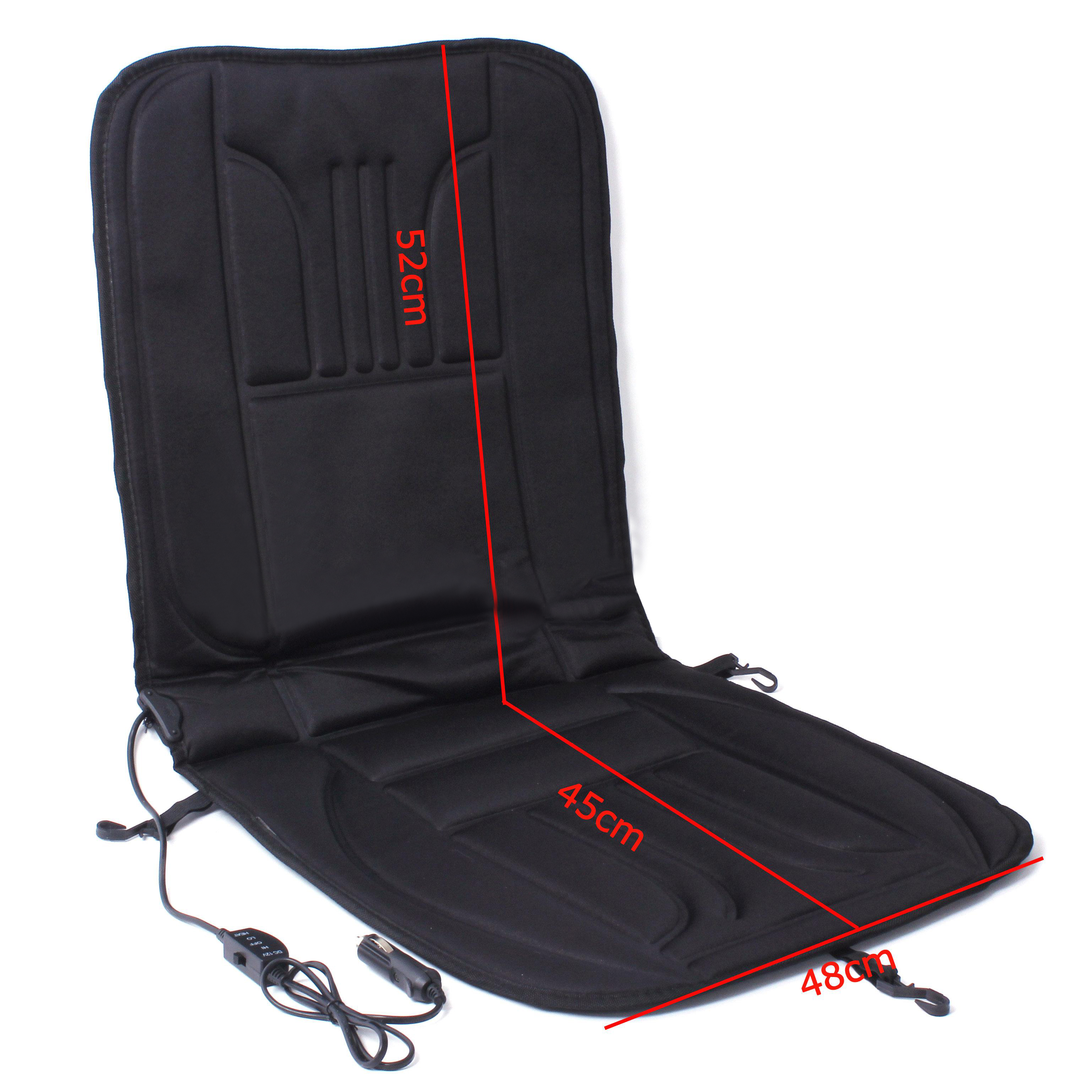 12V-Car-Van-Auto-Heated-Padded-Pad-Hot-Seat-Heated-Cushion-Cover-Warmer-Winter-Black-913088