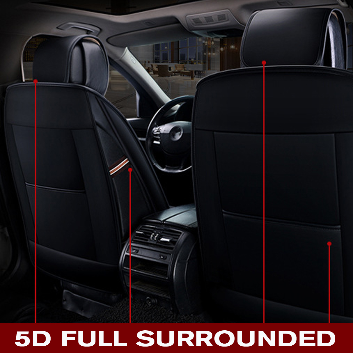 1X-Universal-PU-Leather-Car-Seat-Cover-Waterproof-Breathable-Auto-Seat-Cushion-1681159