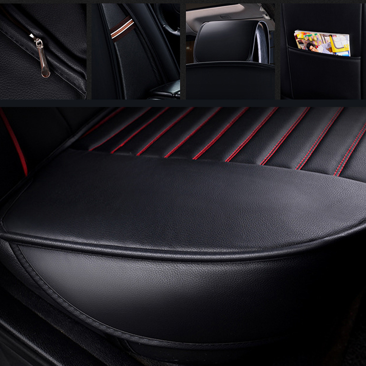 1X-Universal-PU-Leather-Car-Seat-Cover-Waterproof-Breathable-Auto-Seat-Cushion-1681159