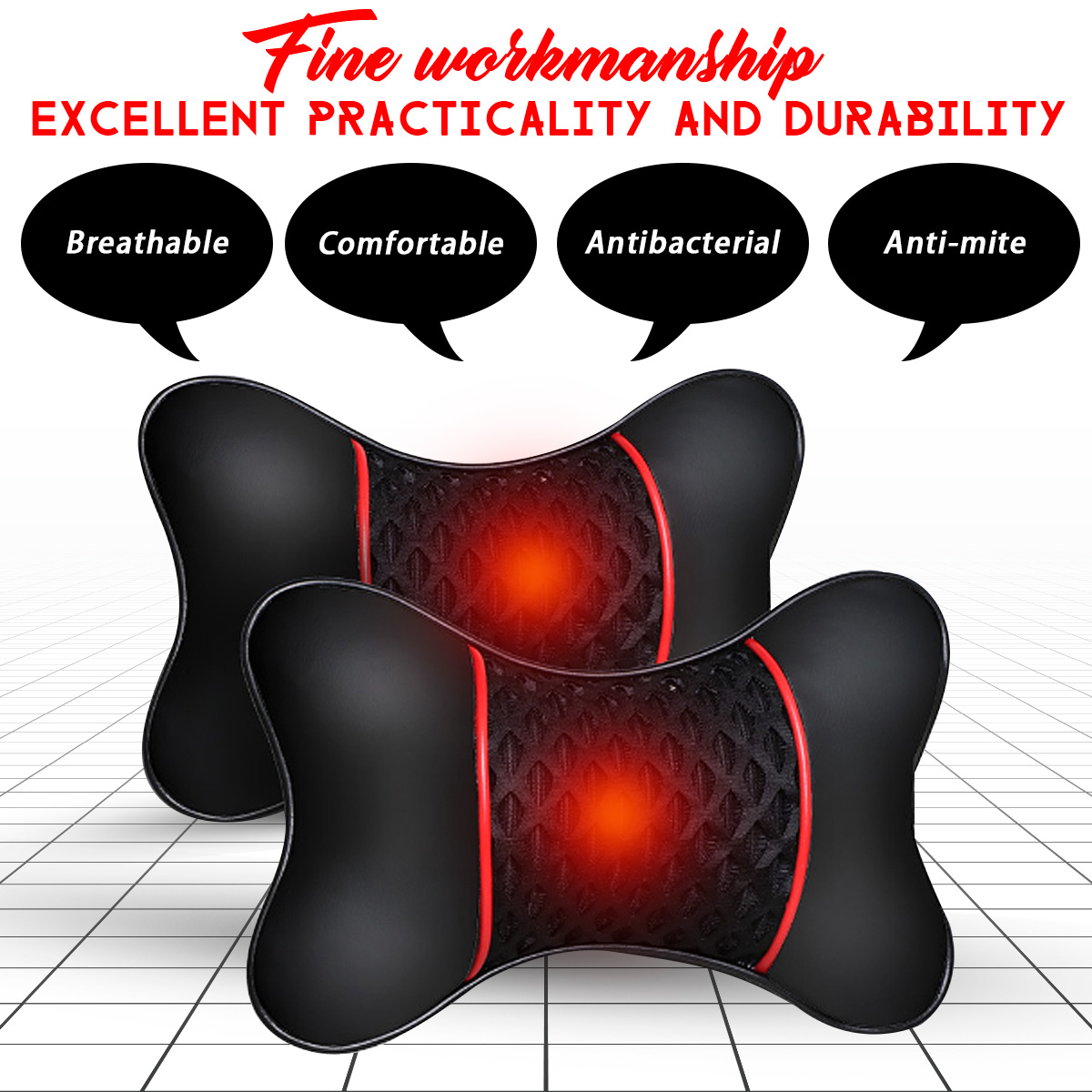 2PCS-PU-Leather-Knitted-Car-Headrest-Pillow-Neck-Support-Cushion-Seat-Accessories-1339706