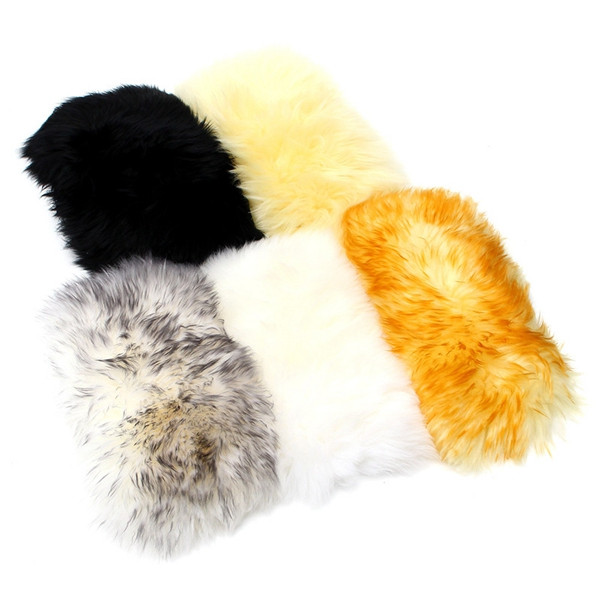 30cmx15cm-Sheepskin-Car-Central-Arm-Rest-Box-Cushion-Universal-1111371