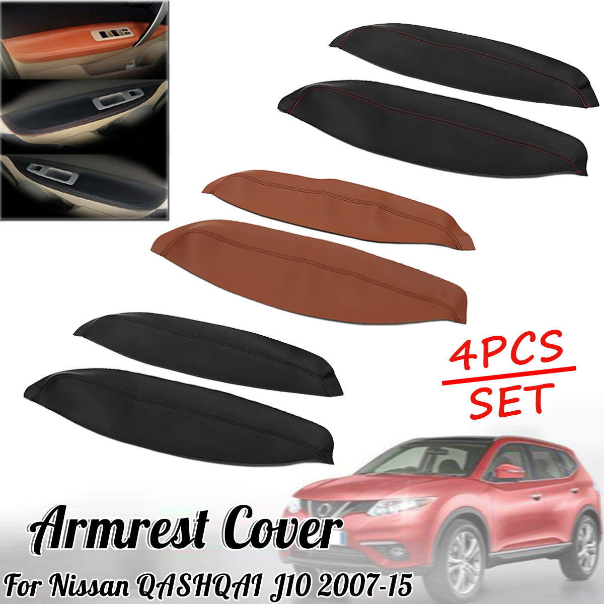 4Pcs-PU-Leather-Car-Door-Arm-Rest-Surface-Covers-Trim-Cushion-for-Nissan-QASHQAI-J10-2007-15-1345122