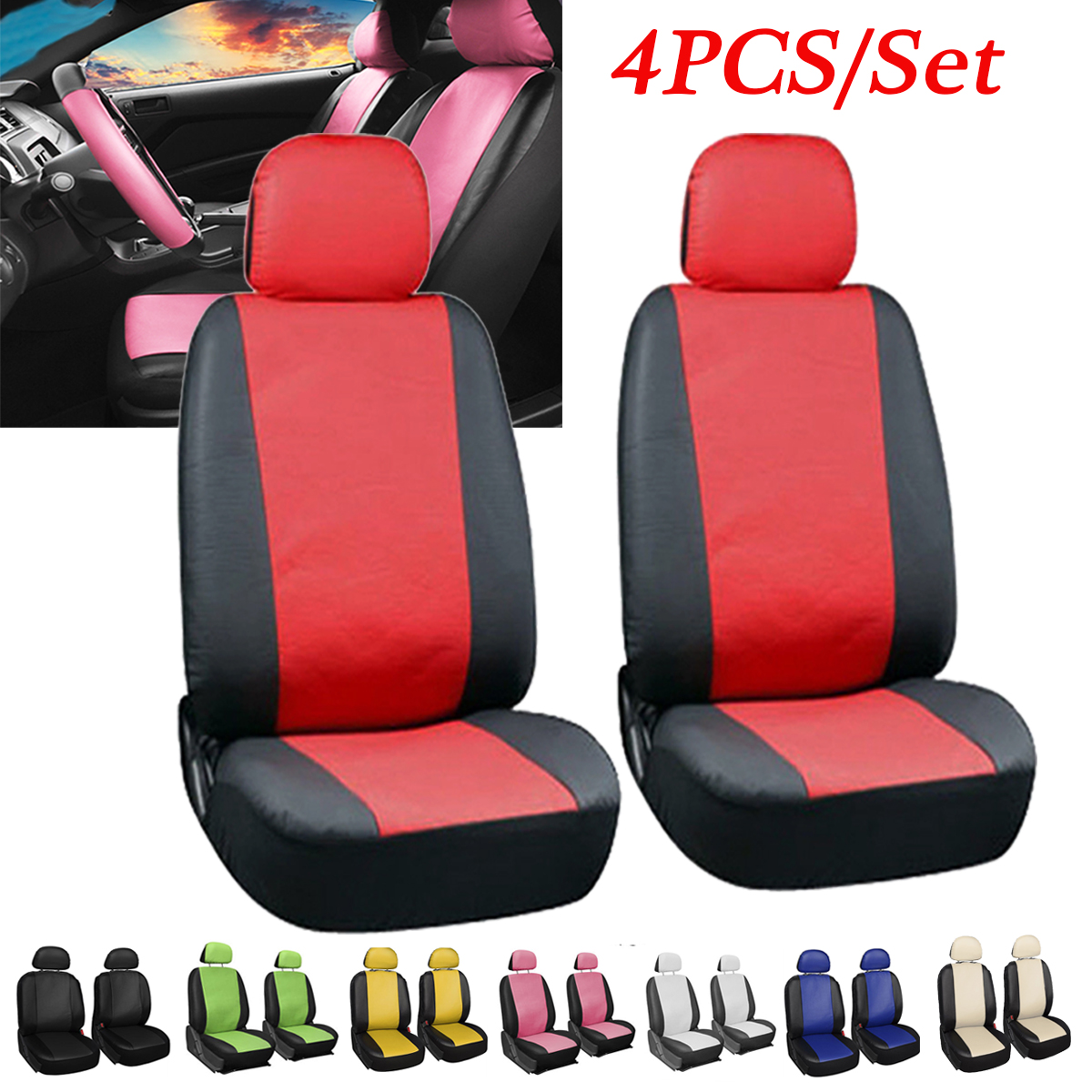 4PcsSet-PU-Leather-Car-Seat-Detachable-Cover-Front-Bucket-Full-Set-Chair-Protector-Universal-1403697