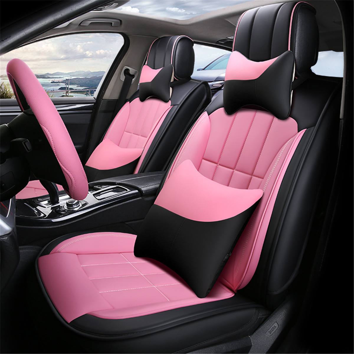 5-Seats-Car-Seat-Covers-PU-Leather-ProtectorCushions-Headrests-Pillow-1683874