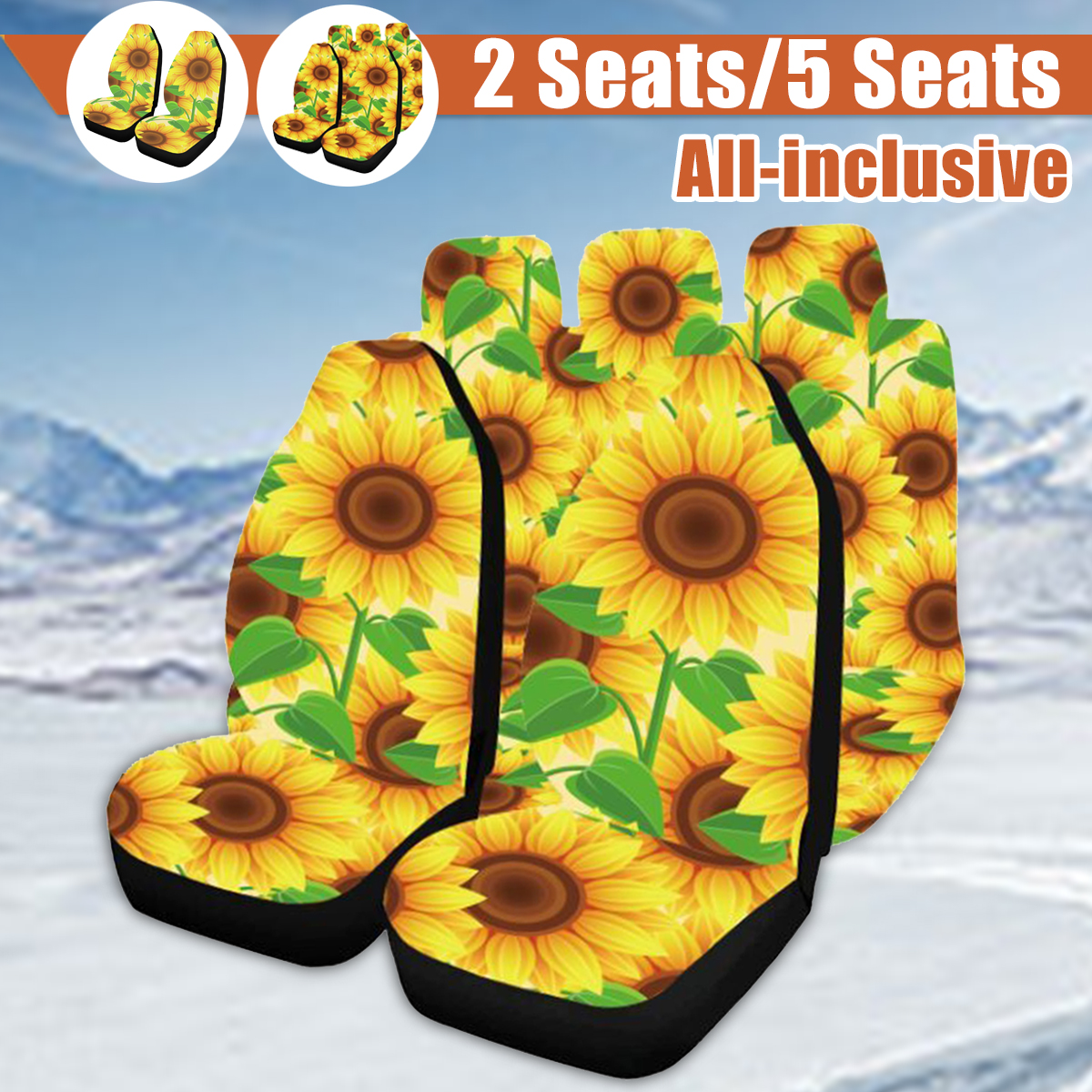 5PCS-Car-Seat-Cover-Sunflower-Printed-Front-Seat-Protective-Mats-Universal-1676108