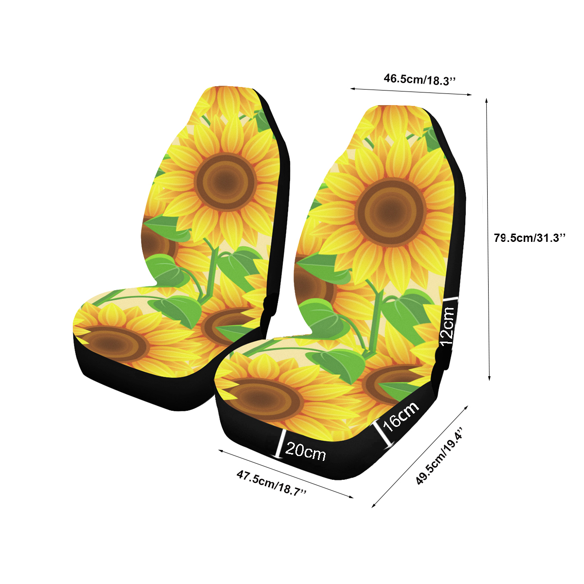 5PCS-Car-Seat-Cover-Sunflower-Printed-Front-Seat-Protective-Mats-Universal-1676108