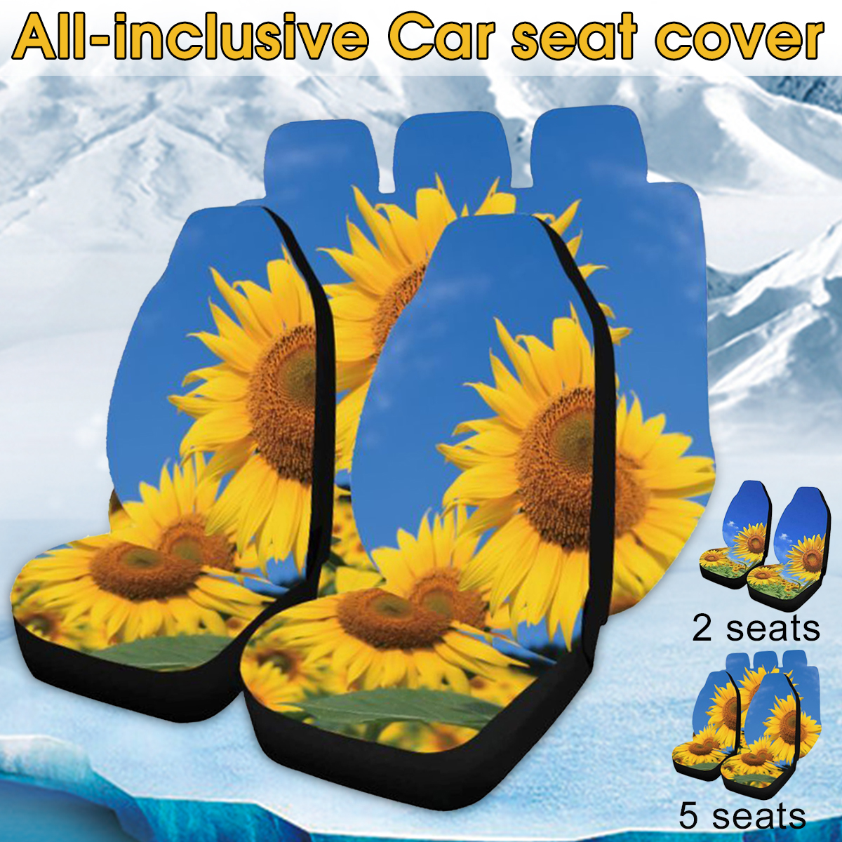 5PCS-Universal-Car-Van-Seat-Covers-Sunflower-Printed-Front-Rear-Protection-Mats-1678067