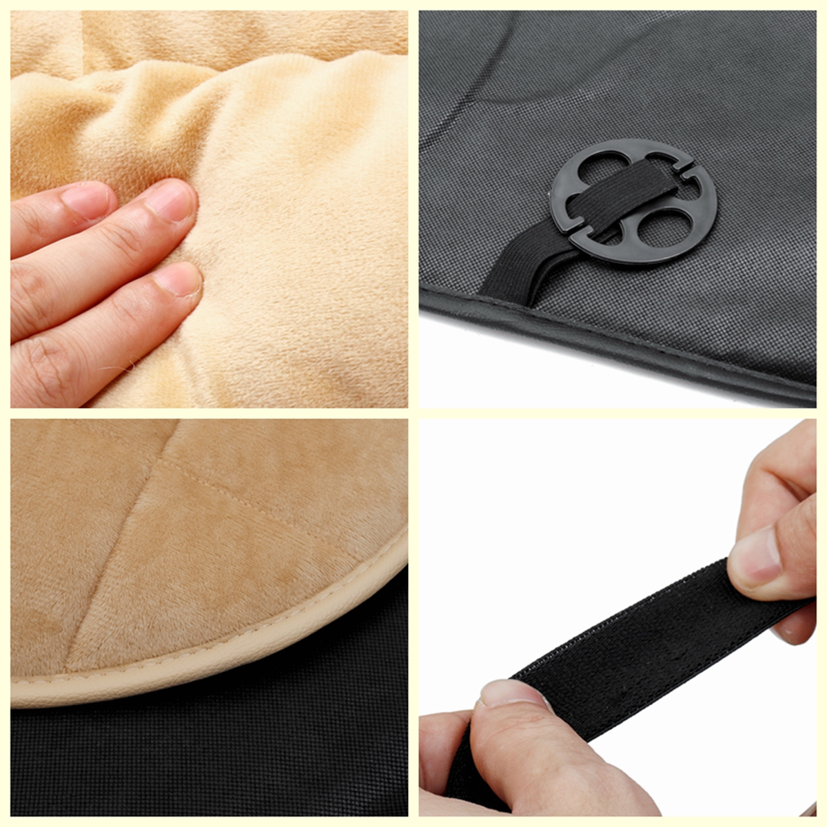 Black-Universal-Rear-Car-Plush-Seat-Cushion-Comfortable-Cover-Pad-Protector-1662352