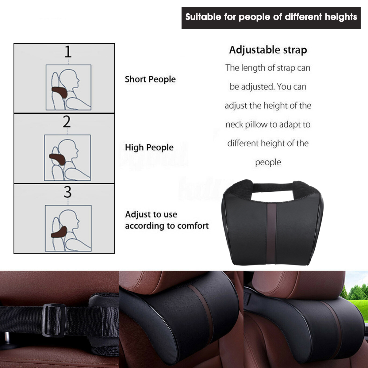 Car-Seat-Headrest-Sleep-Pad-Memory-Foam-Pillow-Head-Neck-Rest-Support-Cushion-1673882