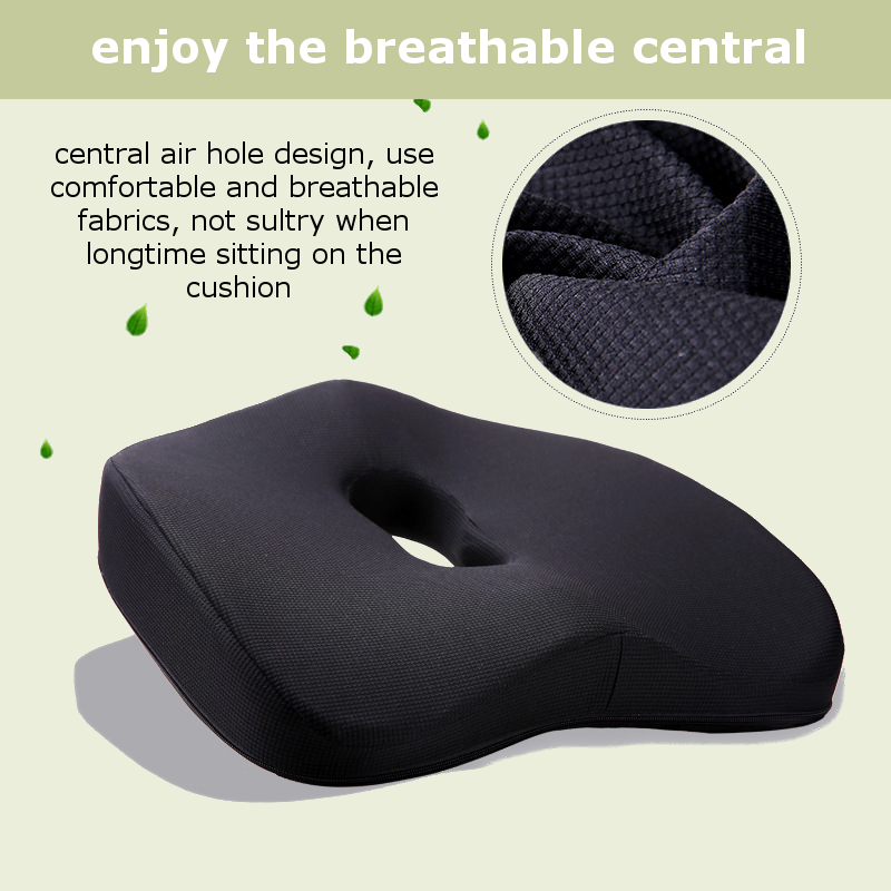 Car-Seat-Memory-Foam-Hip-Cushion-Height-Booster-Office-Chair-Pain-Relief-1251048