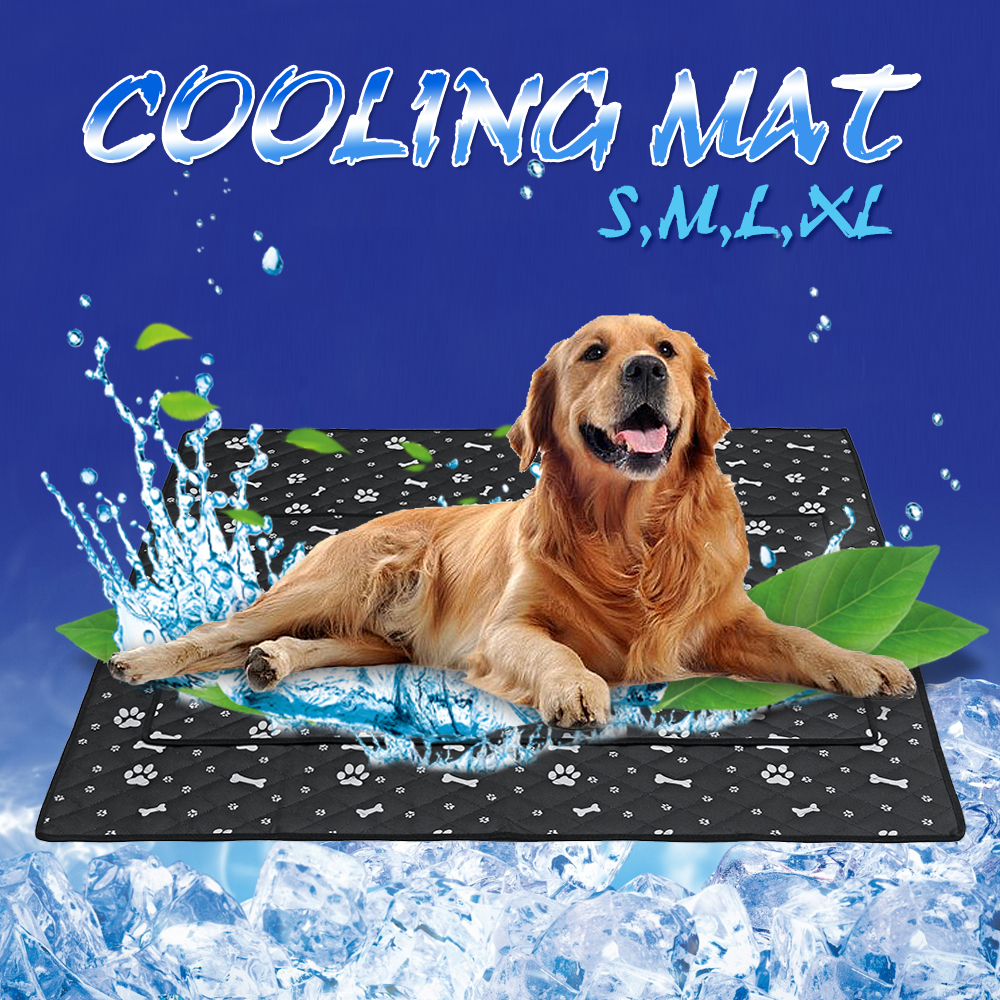 Fiber-Pet-Dog-Cat-Soft-Summer-Cooling-Mat-Bed-Chilly-Pad-Cushion-Black-SMLXL-1326877