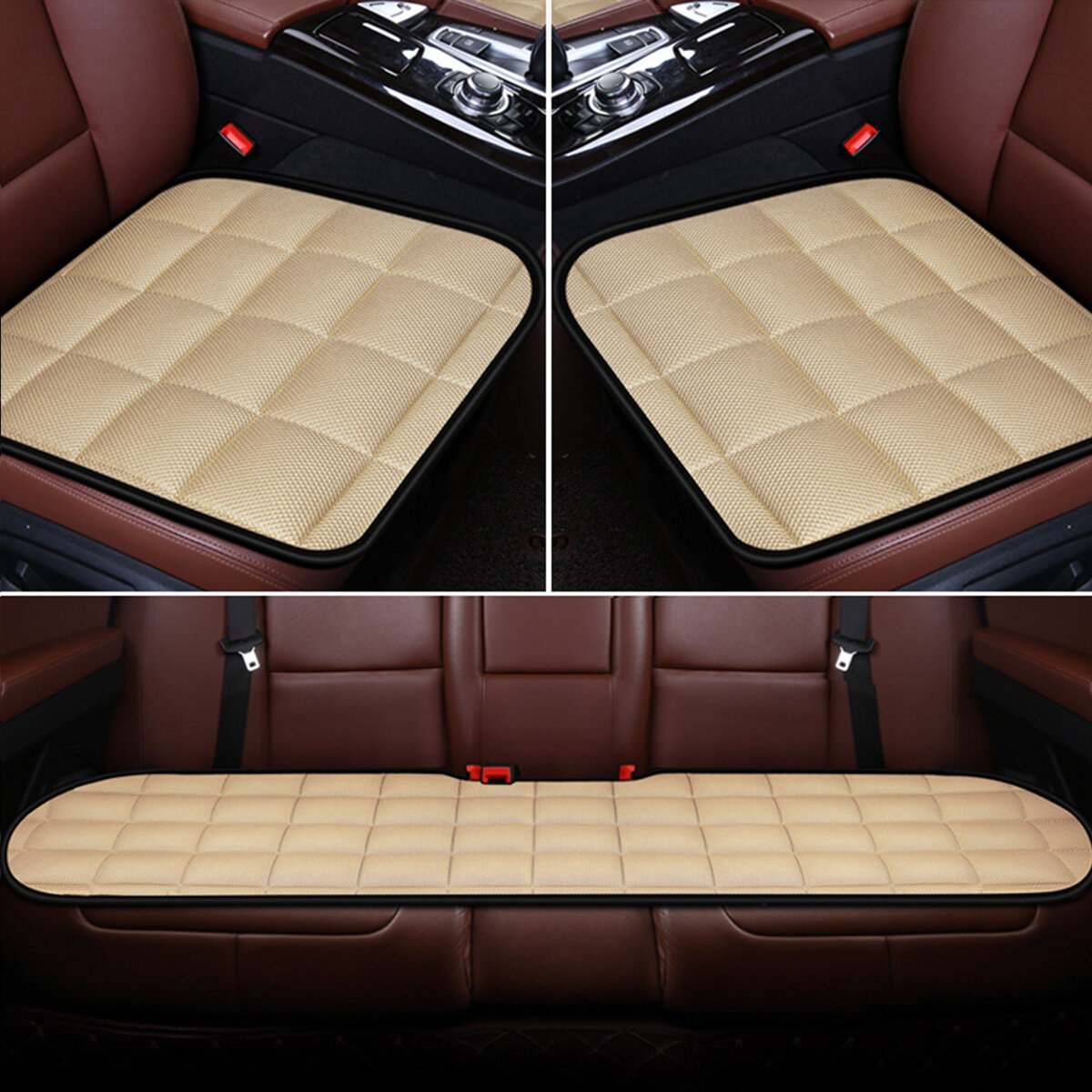 General Simple Comfort Plush Car Seat Cushion Non-slip Breathable Cushion Washable