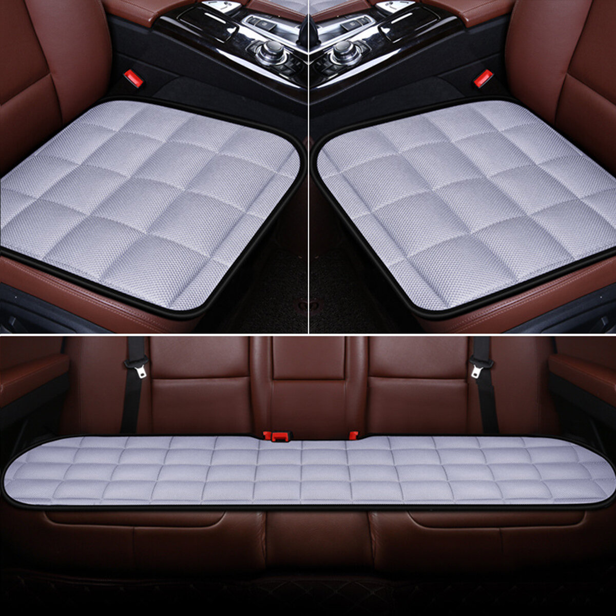 General Simple Comfort Plush Car Seat Cushion Non-slip Breathable Cushion Washable