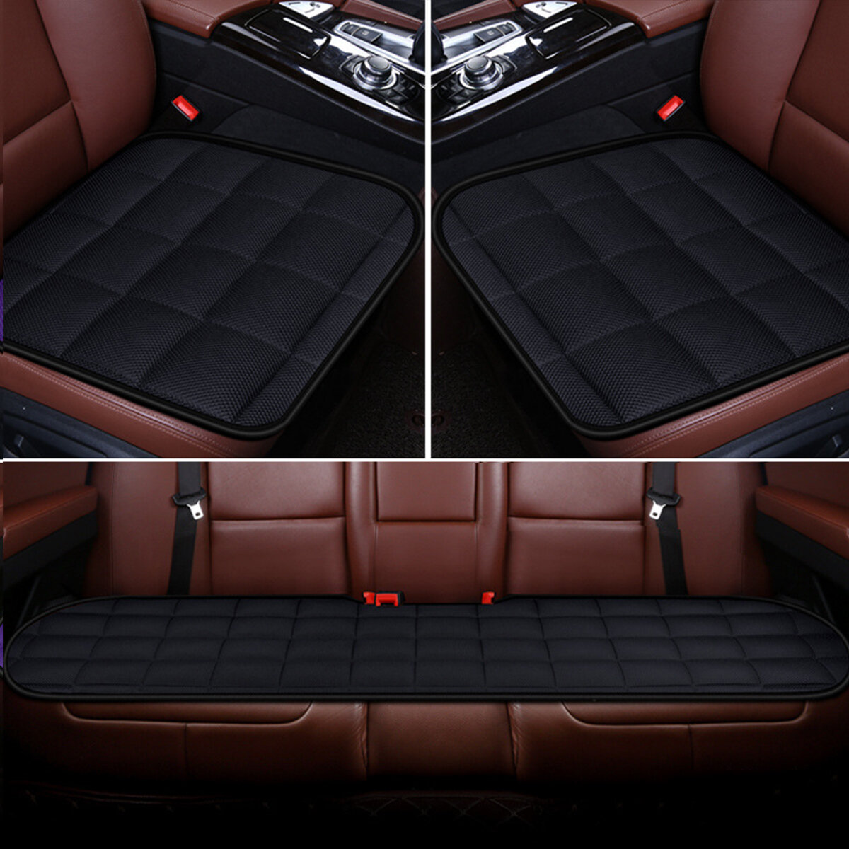 General Simple Comfort Plush Car Seat Cushion Non-slip Breathable Cushion Washable