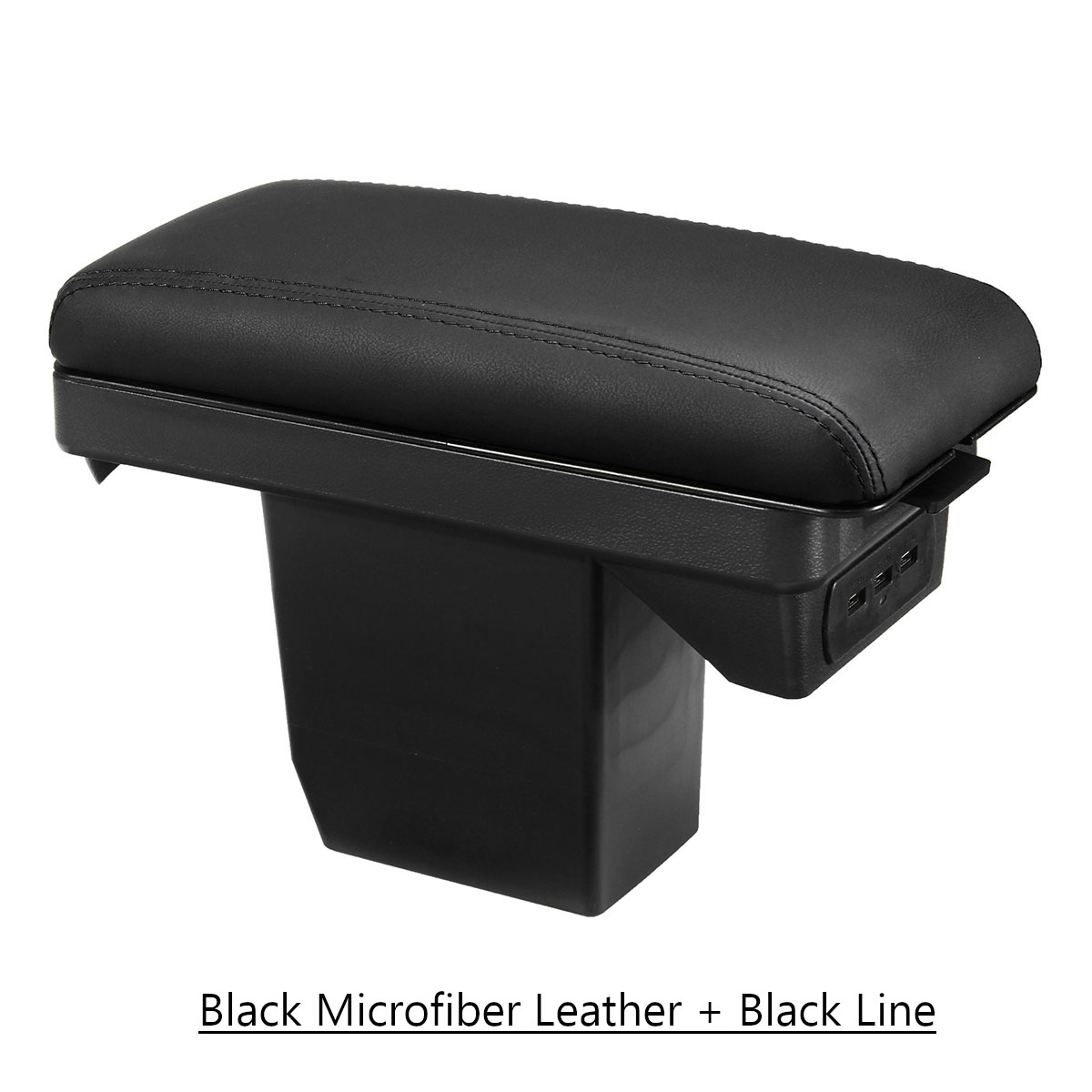 Leather-Car-Armrest-Console-Center-Arm-Rest-Box-Cover-Cushion-with-Charger-Port-for-Peugeot-2008-301-1428566