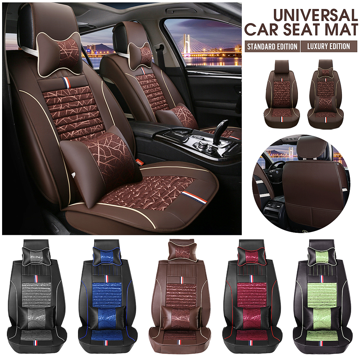 Luxury-Universal-Full-Car-Seat-Cover-Headrest-Auto-Cushion-Pad-Mat--2x-Pillows-1681526