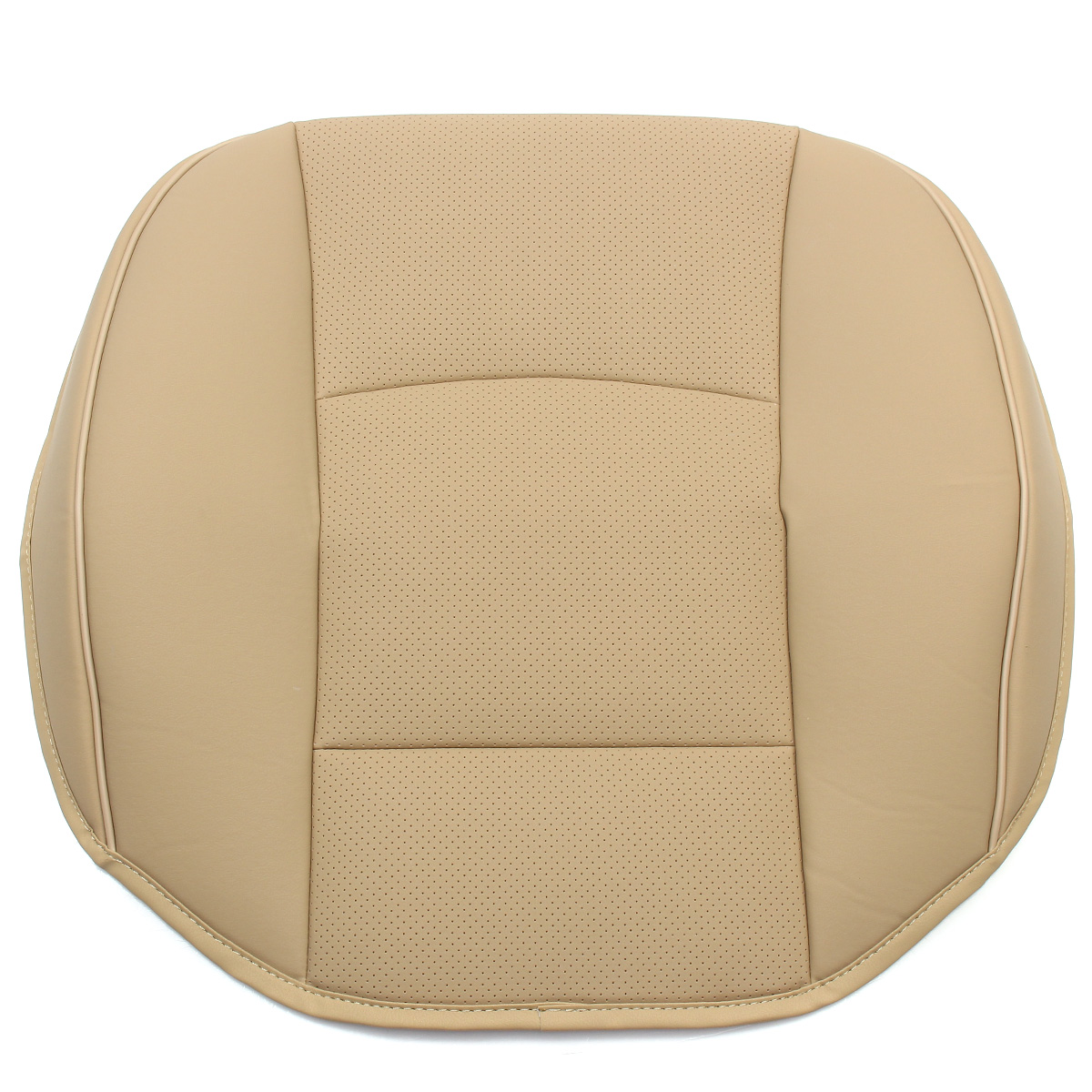 PU-Leather-Beige-Car-Front-Seat-Cushion-Cover-Chair-Protector-Mat-Universal-1400775