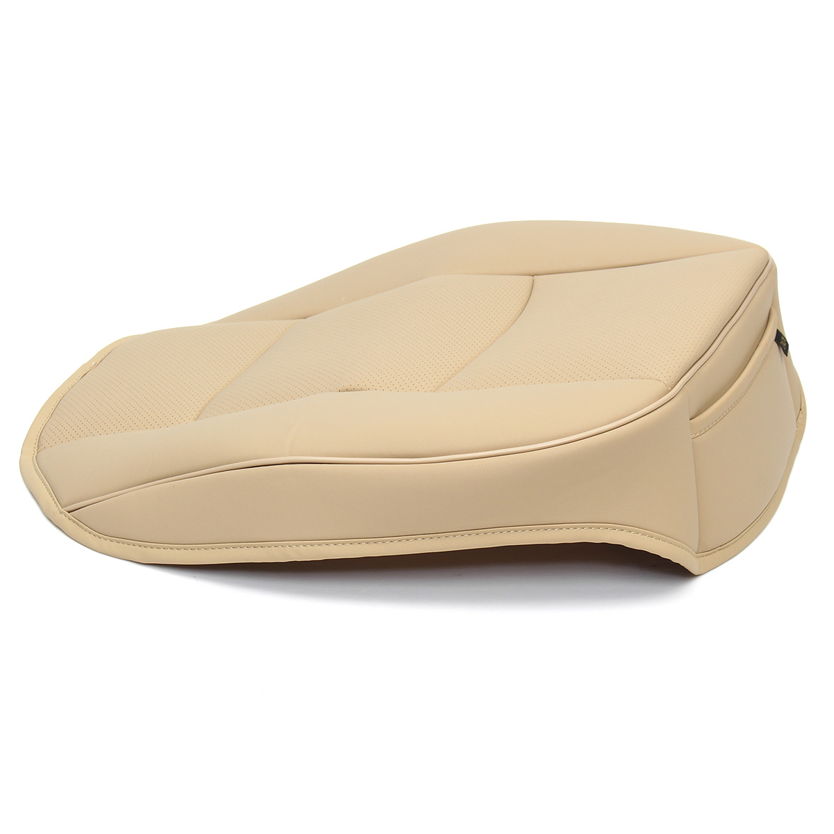 PU-Leather-Beige-Car-Front-Seat-Cushion-Cover-Chair-Protector-Mat-Universal-1400775